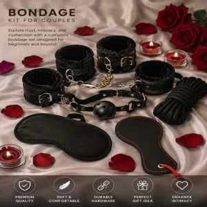 Kooky Nights Couples Bondage Kit with Handcuffs and Eye Mask